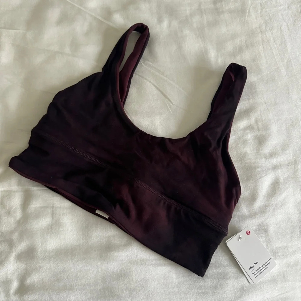 124 🆕🩷 Lululemon Align Reversible Bra Diamond Dye Cassis Black